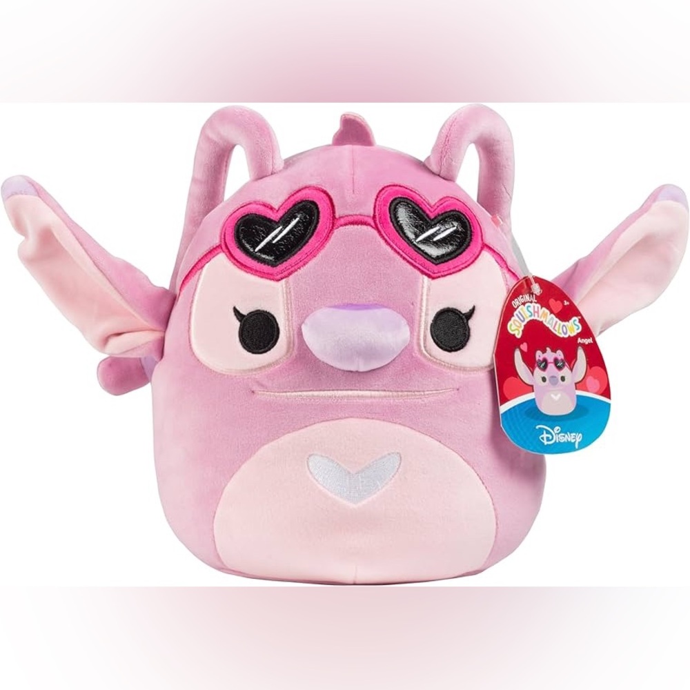 *NEW* DISNEY SQUISHMALLOW PINK ANGEL & BLUE STITCH PLUSH SET - Picture 9 of 9
